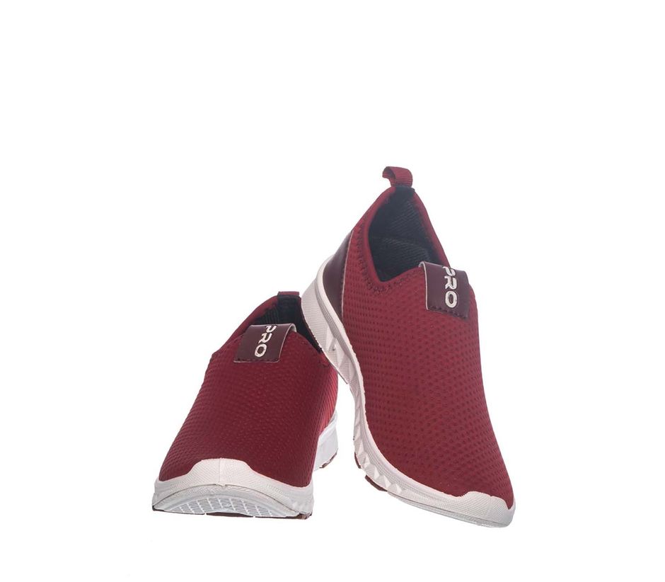 red slip on sneakers womens