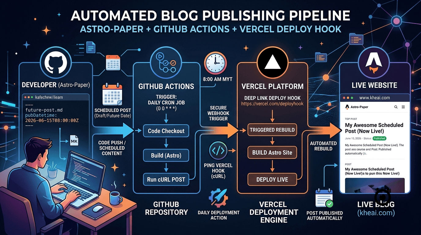 Automated Blog Publishing with Astro-Paper, Github Actions & Vercel Deploy Hook