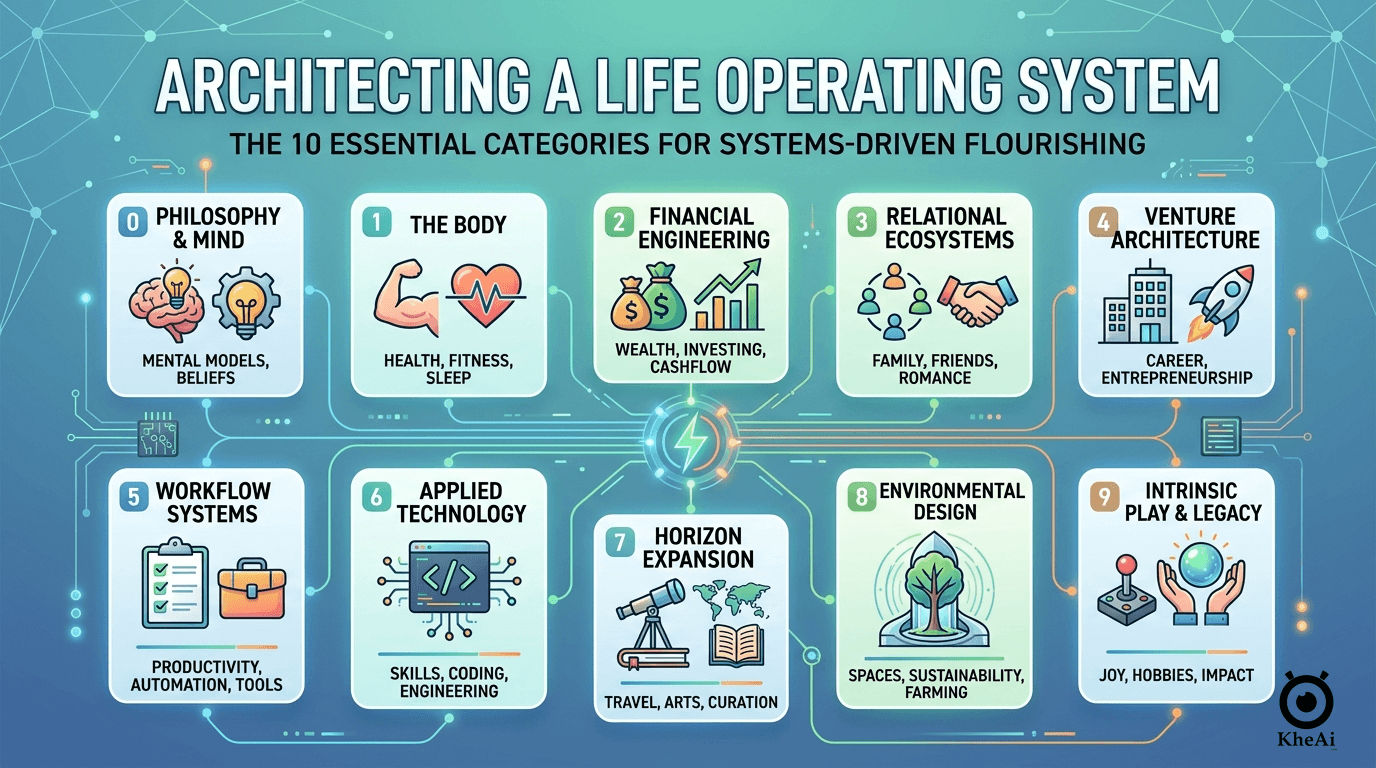 Architecting a Life Operating System: The 10 Essential Categories for Systems-Driven Flourishing
