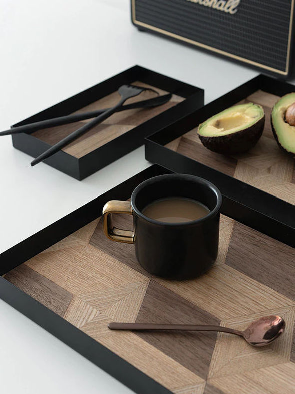 Khay gỗ ghép trang trí phong cách Bắc Âu