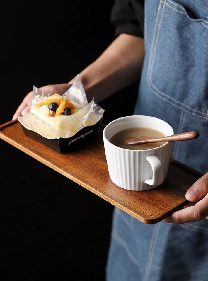 Khay gỗ tự nhiên nguyên tấm đựng đồ ăn vặt, khay trà, khay hoa quả