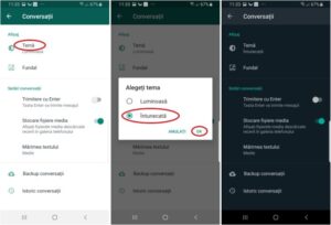 Cum să activați modul întunecat în WhatsApp pentru Android 3 Setari Whatsapp mod intunecat 2 pxo66d