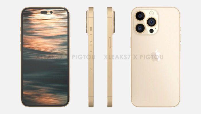 iPhone 14 Pro apare online în noi randări 2 iPhone 14 Pro auriu