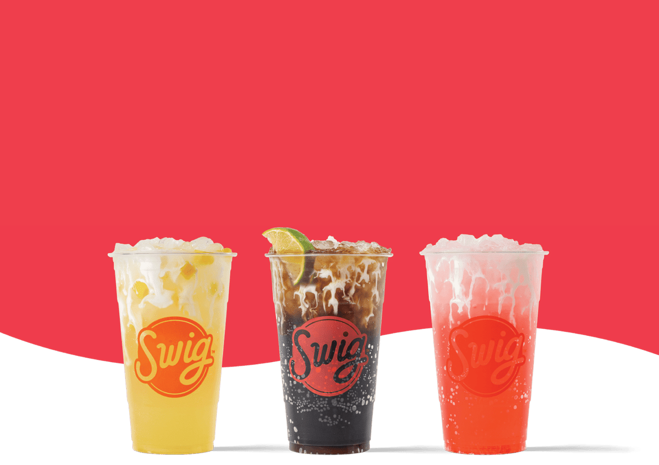 Swig sodas in lemonade, cola, and strawberry flavors