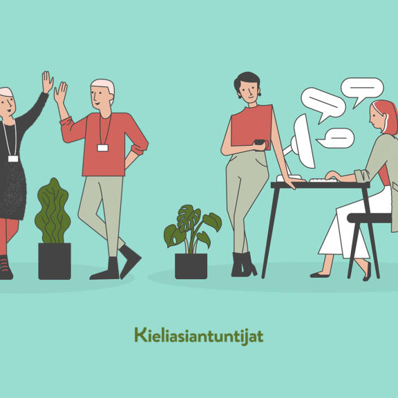 Kieliasiantuntijat, visual identity and illustrations by Kilda