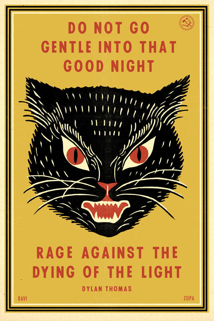 Aina ajankohtainen Dylan Thomas -laina. Kuva: Ravi Zupa