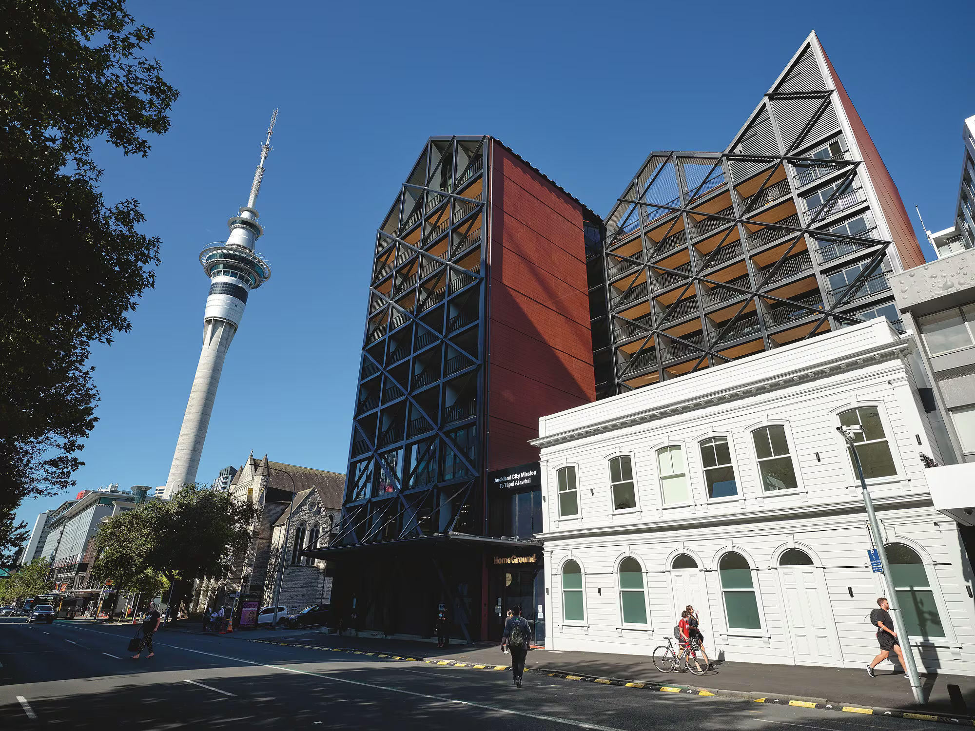 A picture of Auckland City Mission building on Federal street