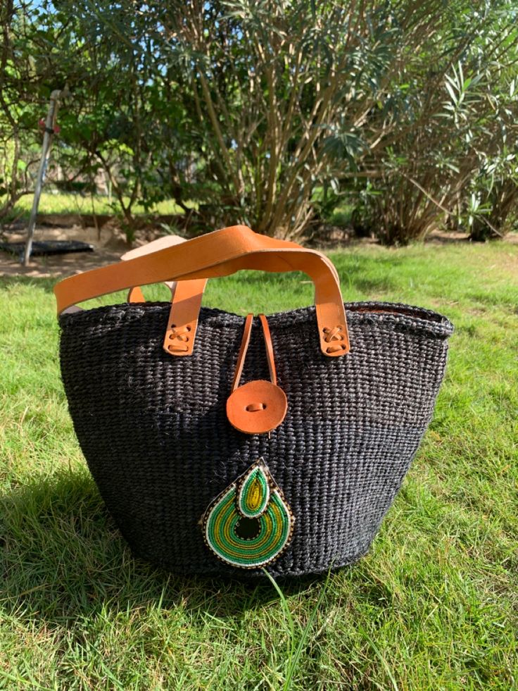 Tribal Pattern Basket Bag