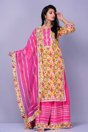 Yellow Gul Bagh Suit Set