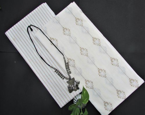 White and Gold Fabric Combo Set