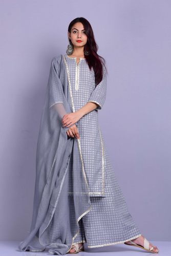 Grey and White Garara Set