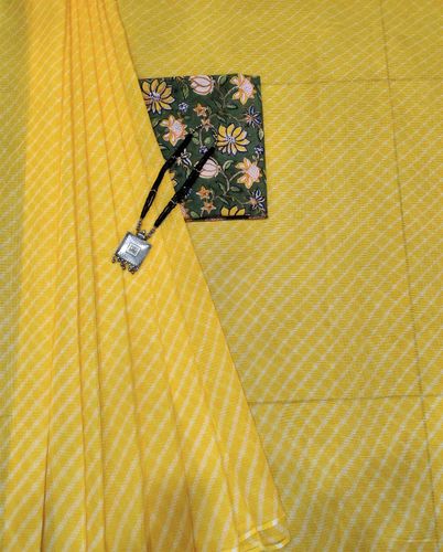 Yellow Leheriya Saree