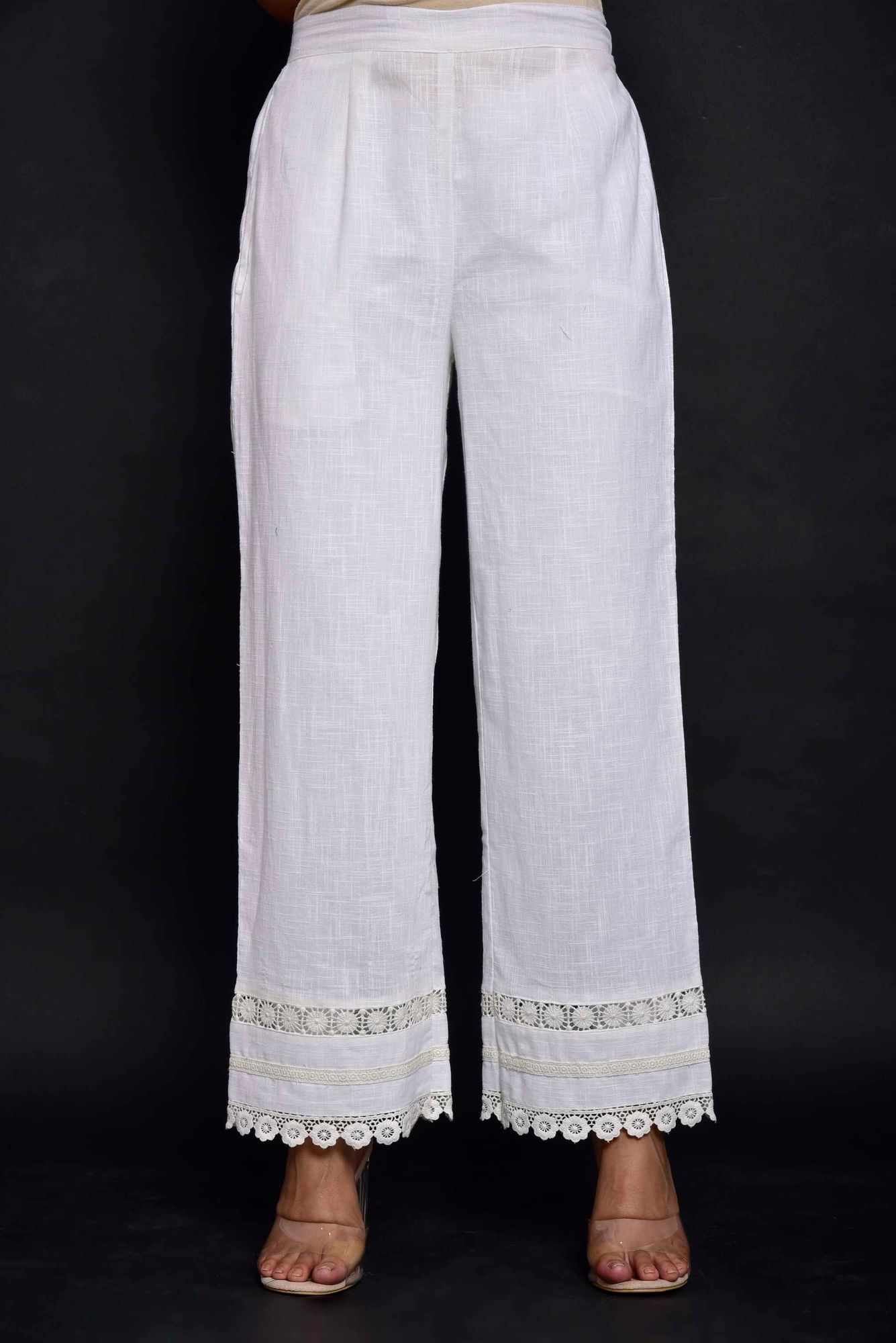 White Zarine Palazzo Pants