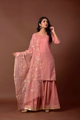 Dried Rose Cotton Suit Set