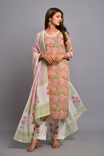 Spring Burst Cotton Suit Set