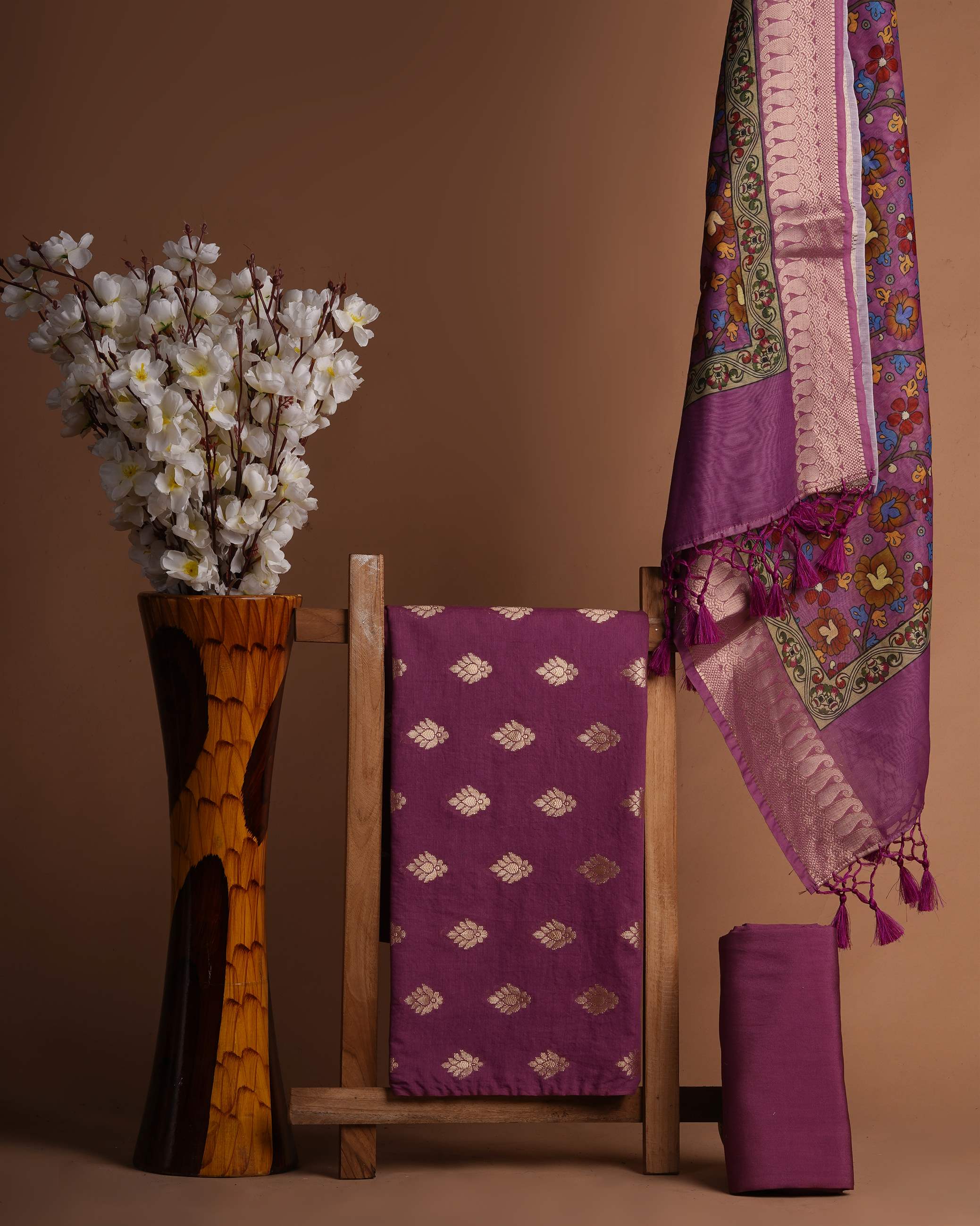 Banarasi Chanderi Silk Embroiderd Dress Material – RKG SHOPPING