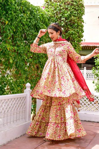 Chandrika Yellow & Red Garara Set