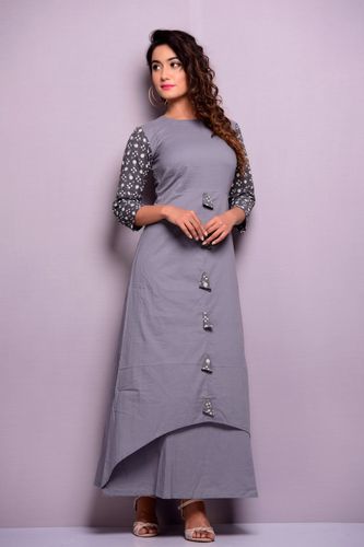 Grey Double Layer Dress
