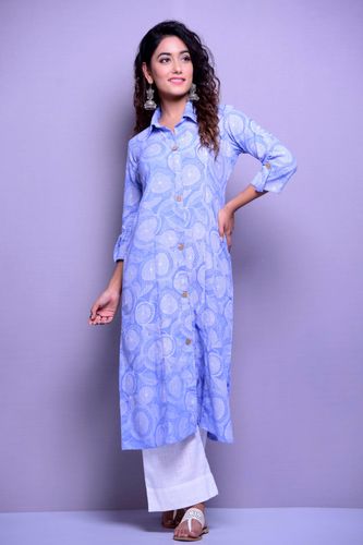 Ice Blue Princess Line Kurta