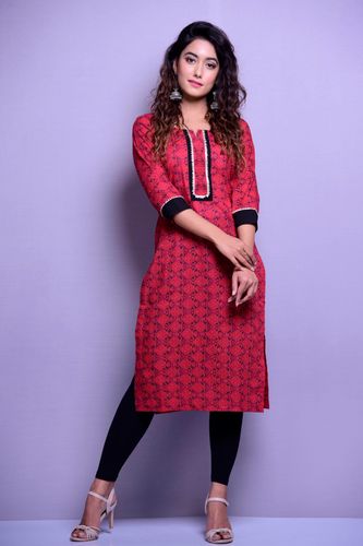 Maroon and Black Kurta