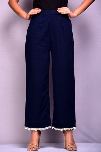 Navy Blue Gota Phool Culottes