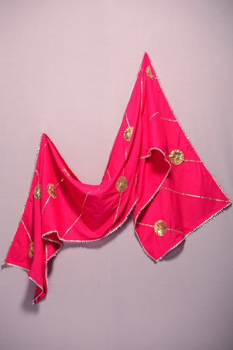 Magenta Gota Phool Stole