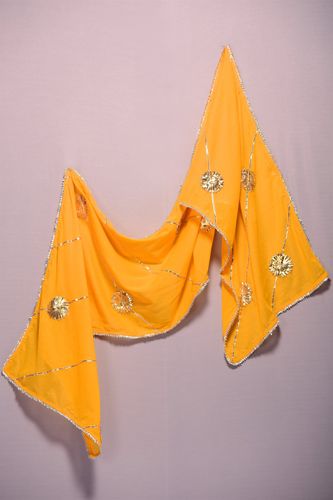 Yellow Gota Phool Stole