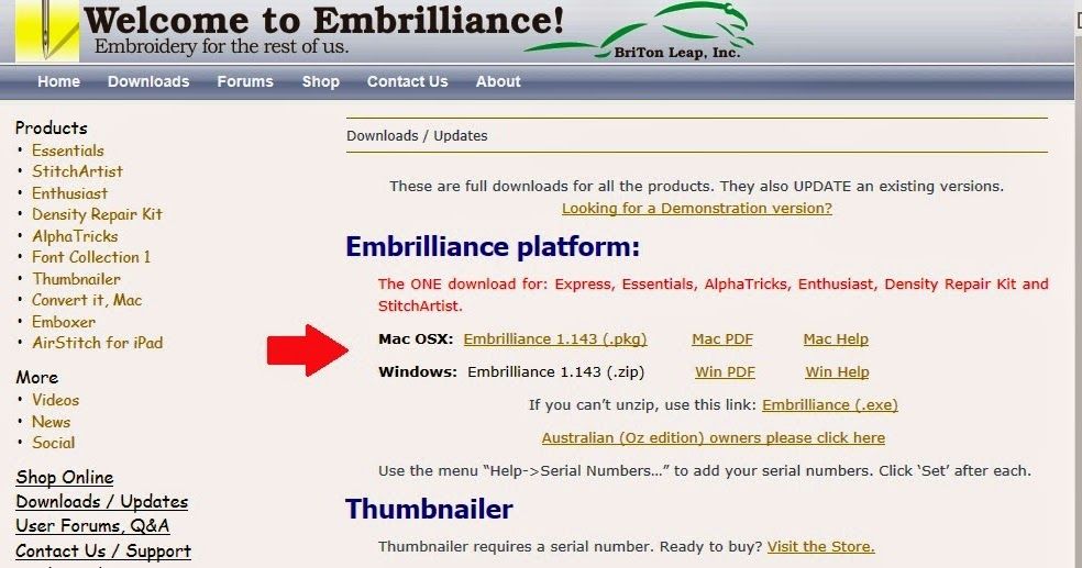 free embrilliance serial number