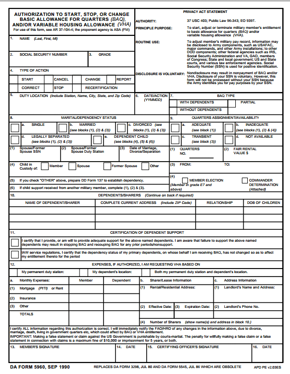 Da Form 5960 Fillable Download by ekknowvaca • Kit
