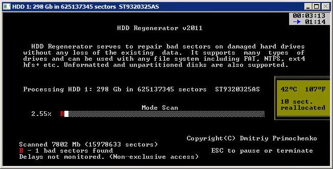 hdd regenerator 2011 software crack tools