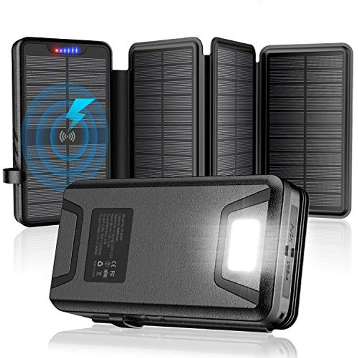 solar power bank qi portable charger