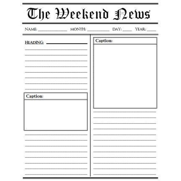 Portable Free Fake Newspaper Article Template