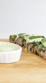 swiss chard rolls with mint jelly