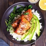 miso glazed salmon for two