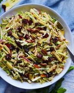 apple coleslaw with cranberries and pecans