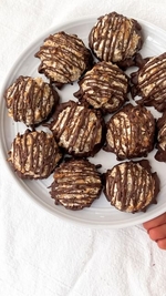 chocolate dipped coconut cookies