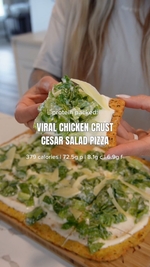 chicken crust caesar salad pizza