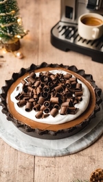 vegan espresso chocolate pie