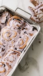 blueberry rolls with cream cheese frosting
