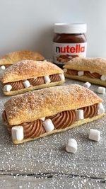 nutella marshmallow puff pastries