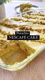 pistachio nescafe no-bake cake