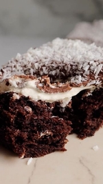 chocolate coconut snack cake