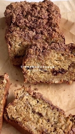 healthy cinnamon crunch banana bread