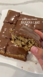 banana cake with chocolate frosting