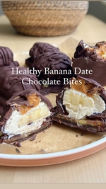 healthy banana date chocolate bites