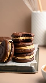 biscoff brownie cookie sandwiches