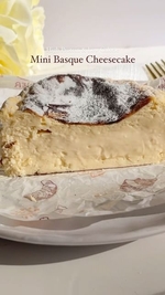 healthier mini basque cheesecake