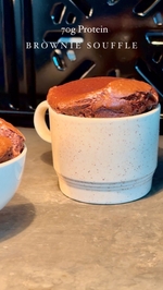 protein brownie souffle