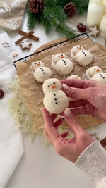 snowman coconut cookies