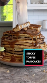 sticky toffee pancakes